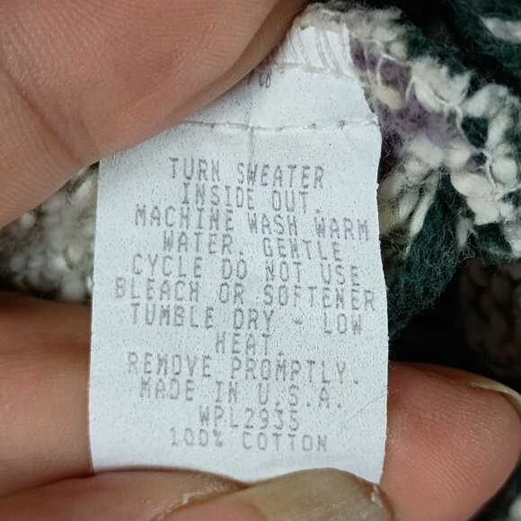 Vintage Knit Sweater Vest Womens L Beige Fair Isle Grandpacore Cottagecore 90s - Picture 7 of 8